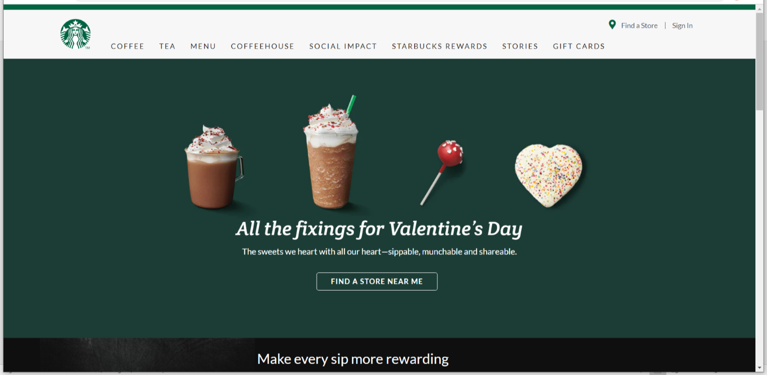 Web design company starbucks