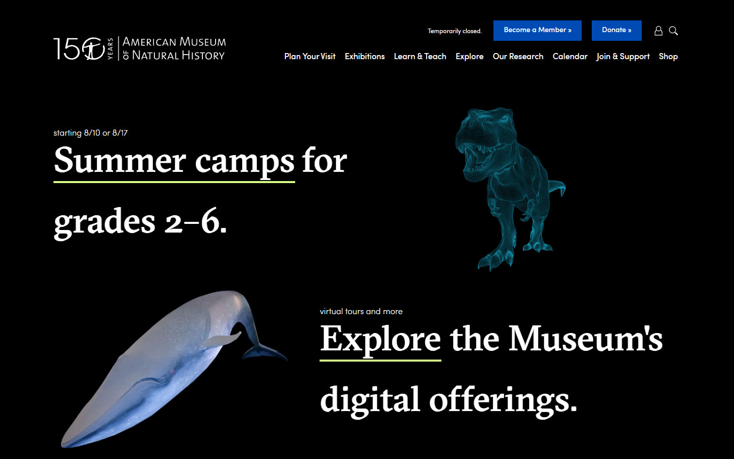 Website of Museum of Natural History