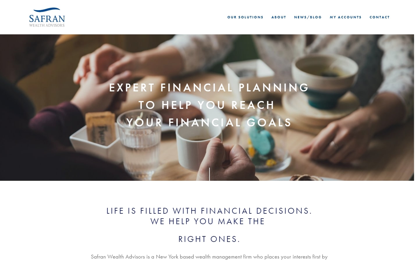 financial services website design