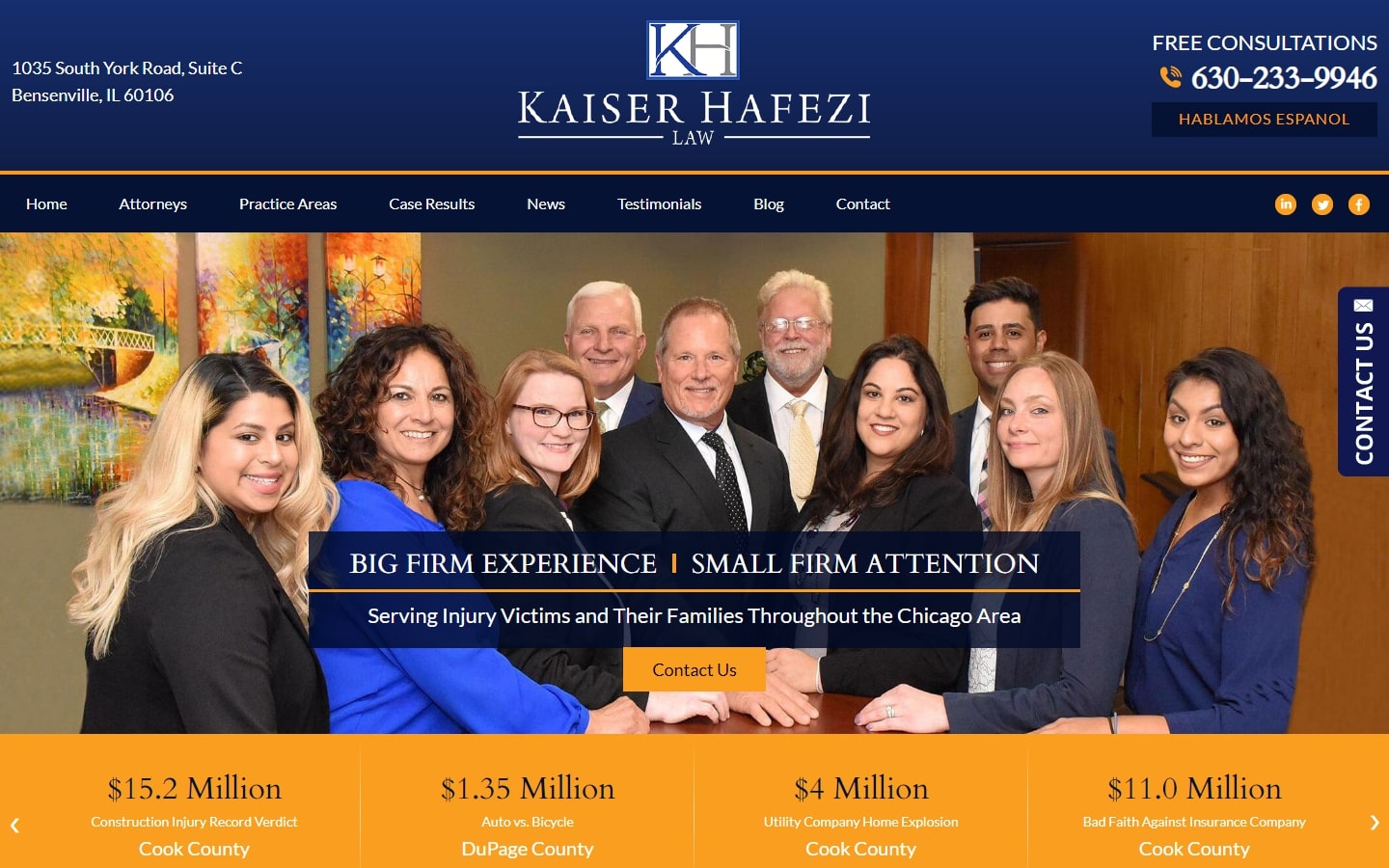 Kaiser Hafezi Law Website