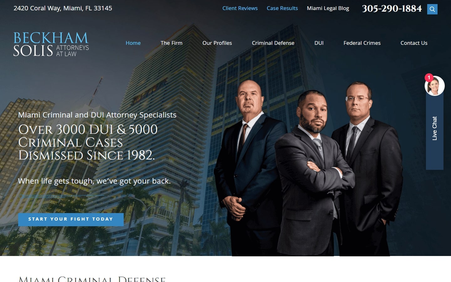 criminal defense law firm websites