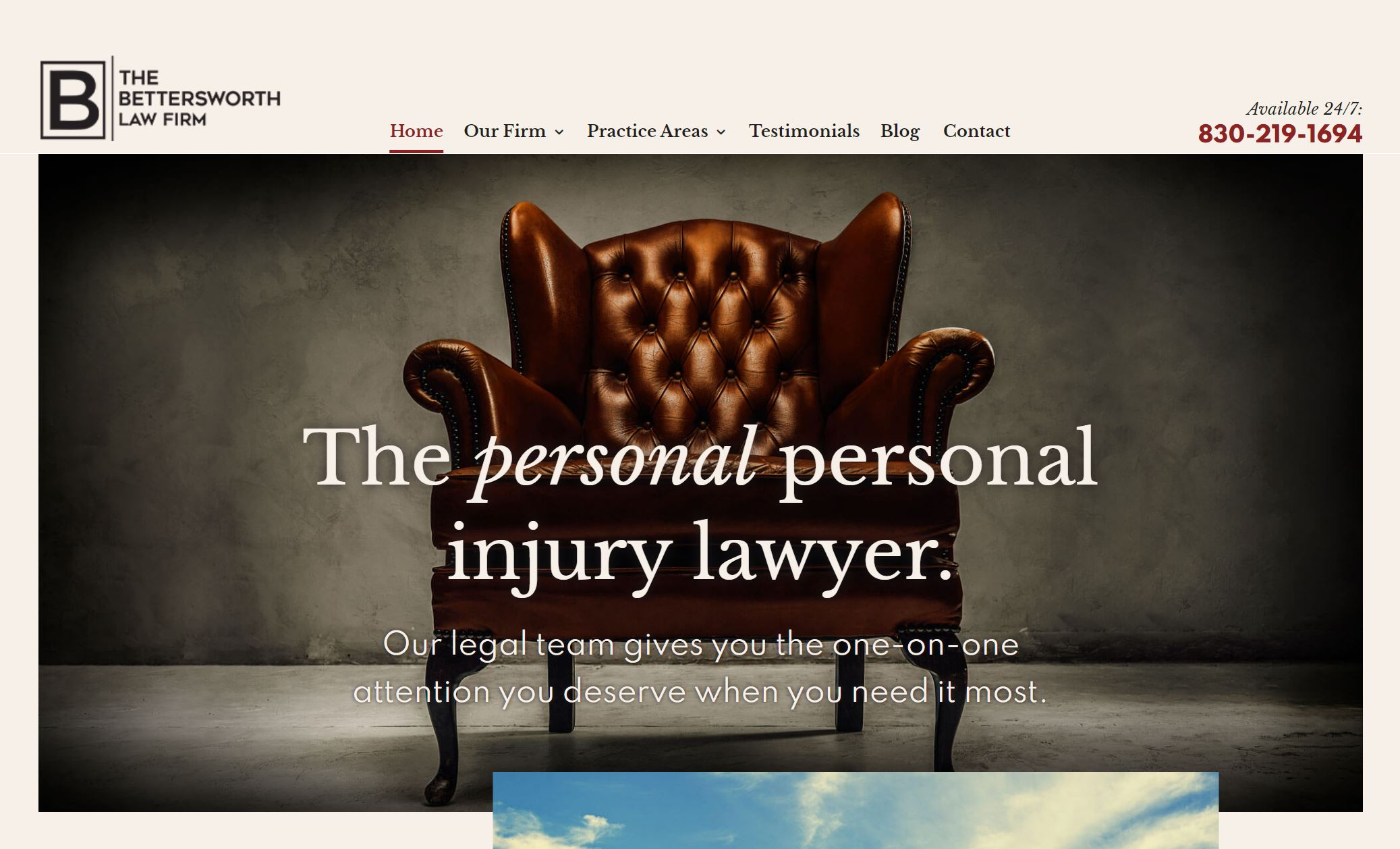The Bettersworth Law Firm websites for personal injury lawyers