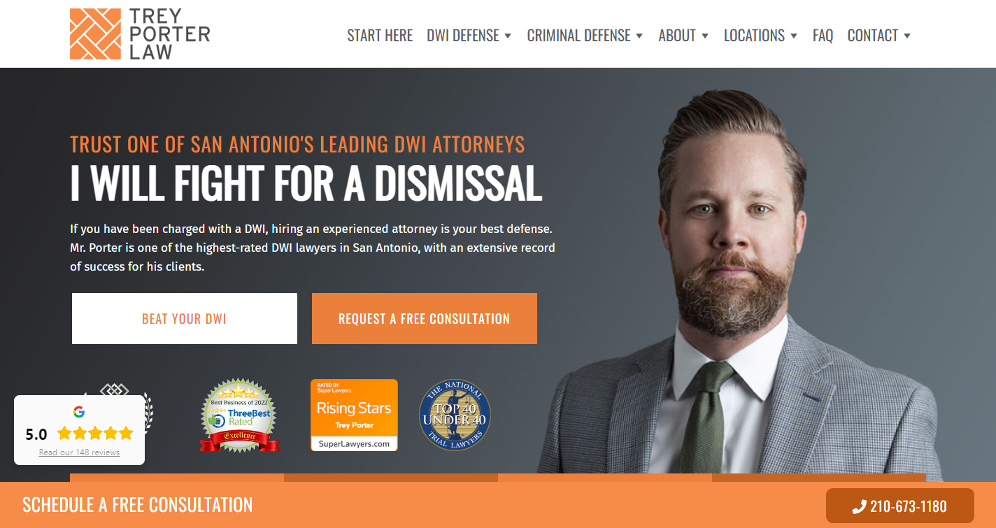 criminal defense law firm website design 