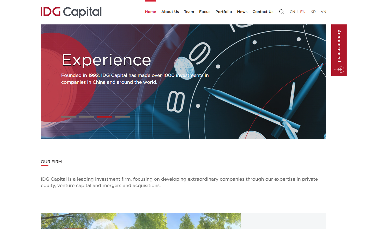 IDG Capital private equity website