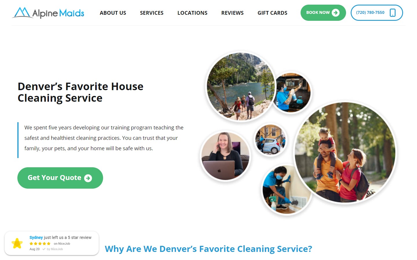 cleaning business website