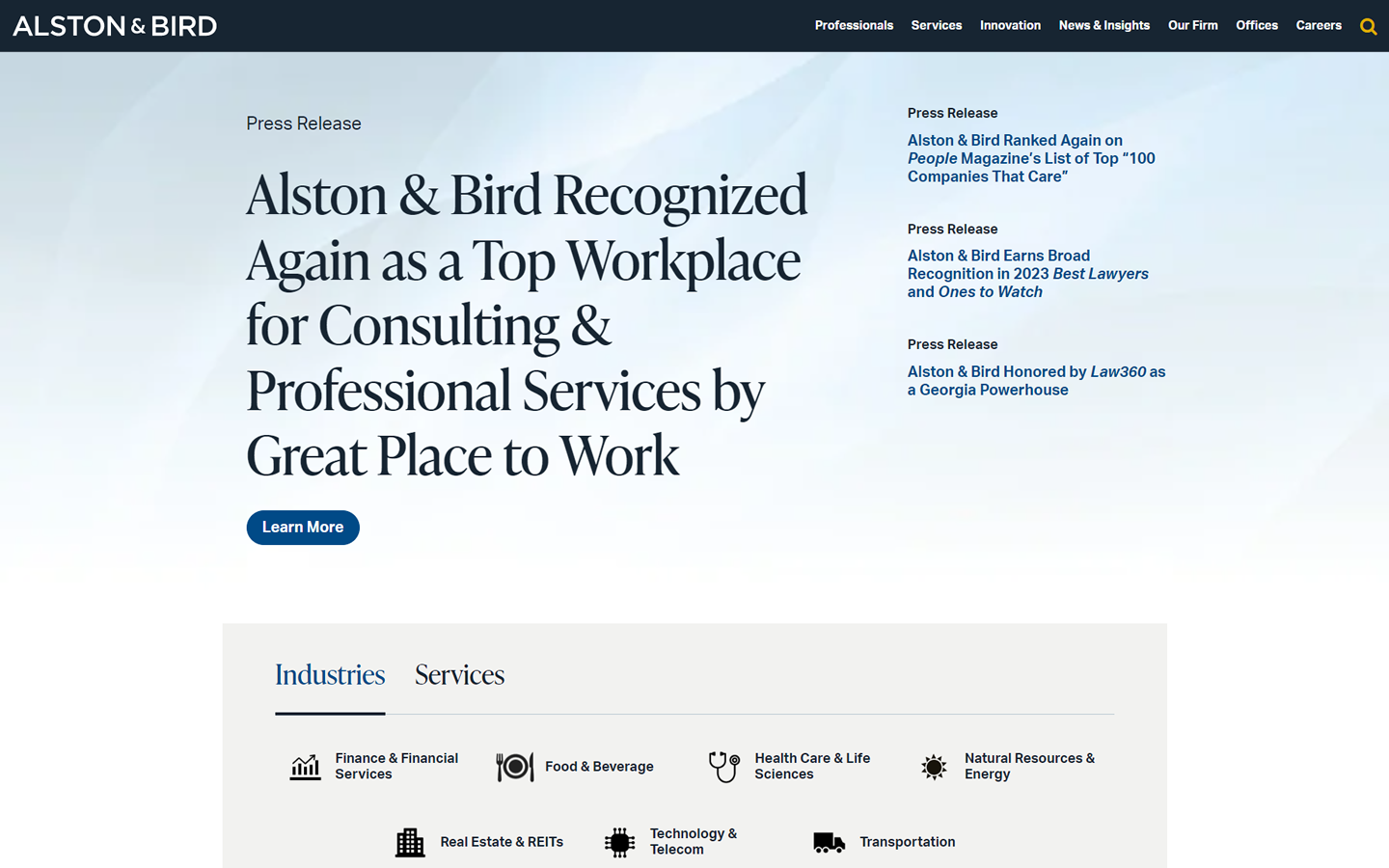 professional services websites