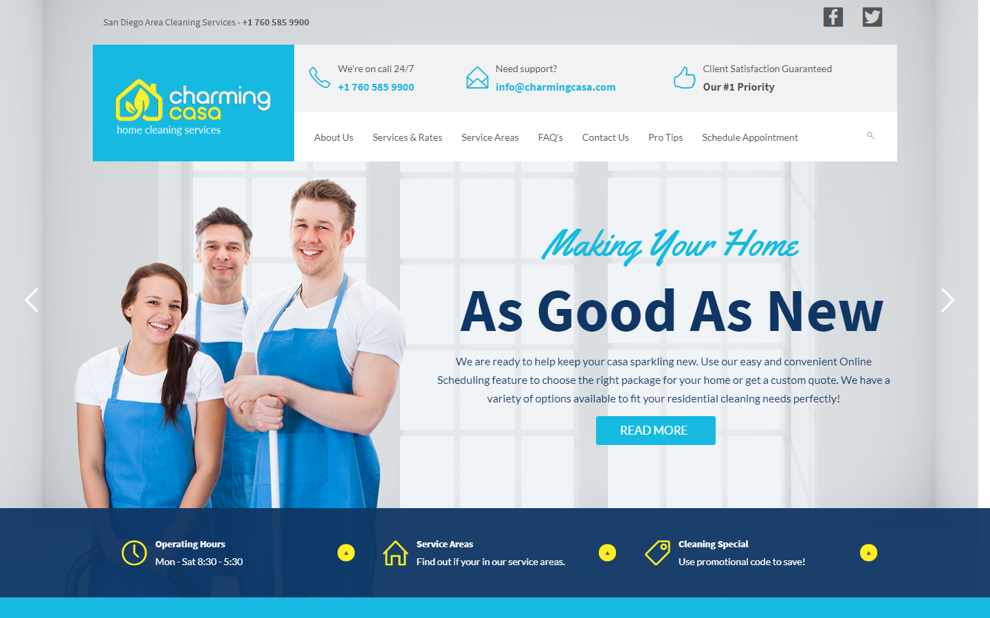cleaning service website design