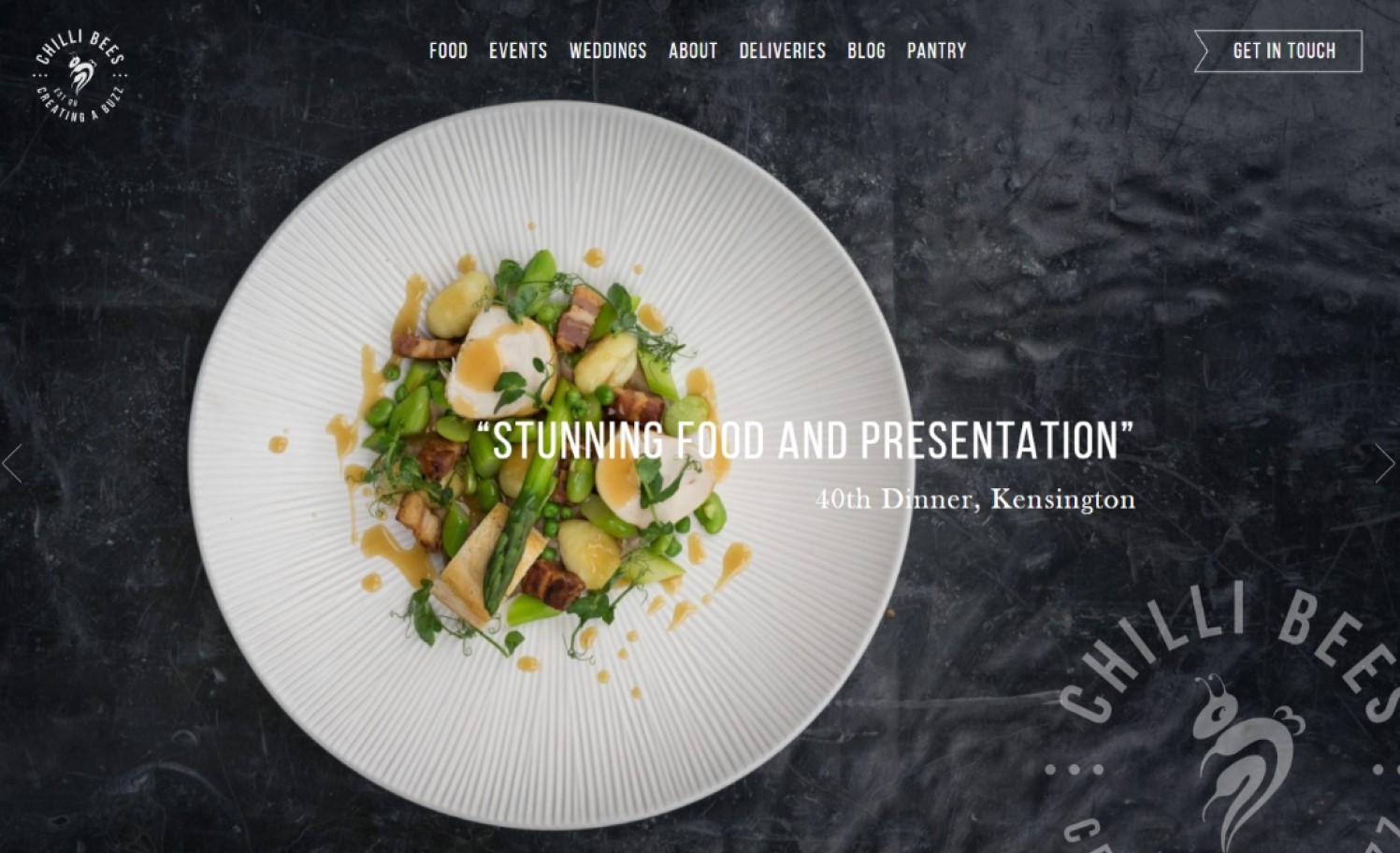catering website examples