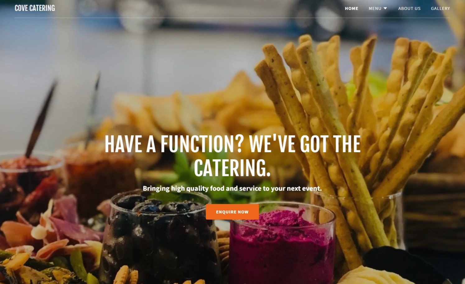 great caterer website example
