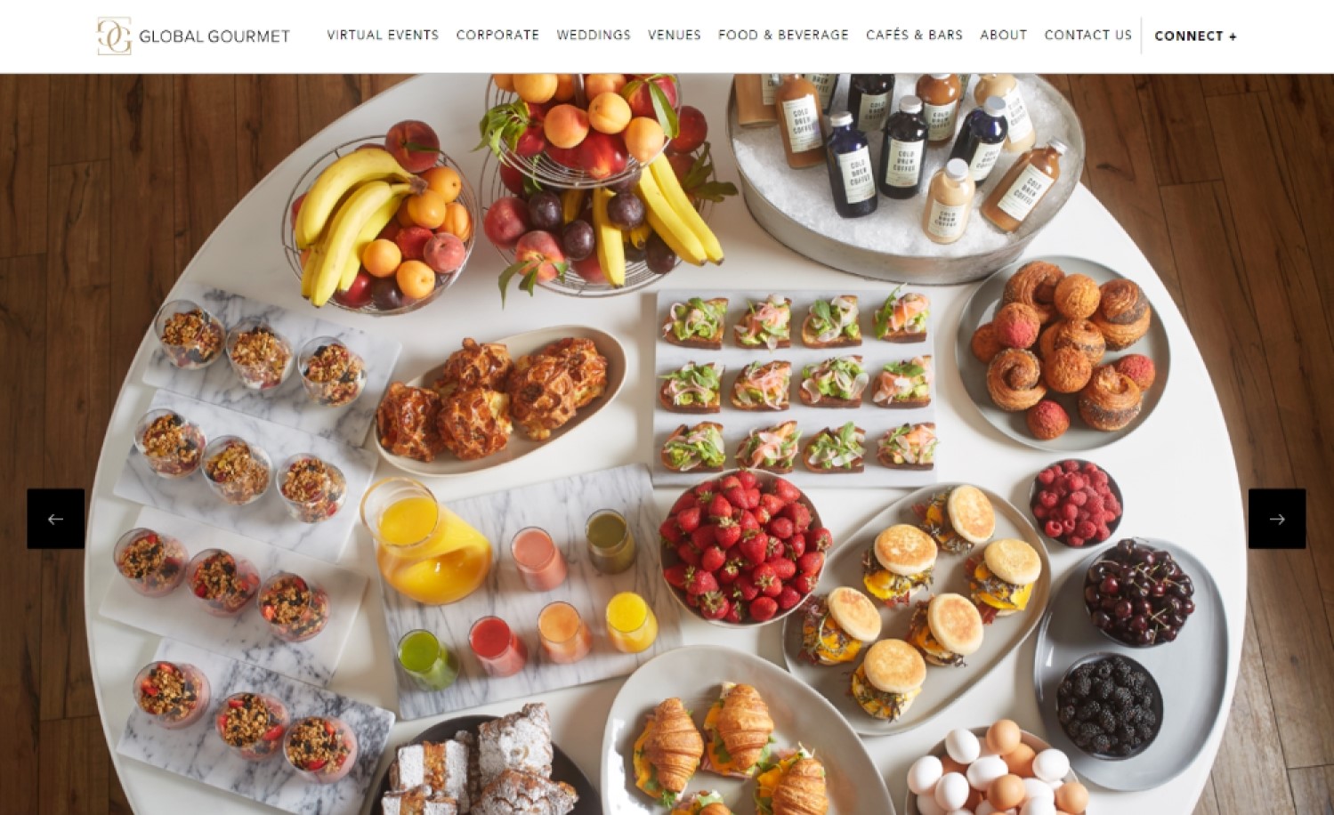catering website design