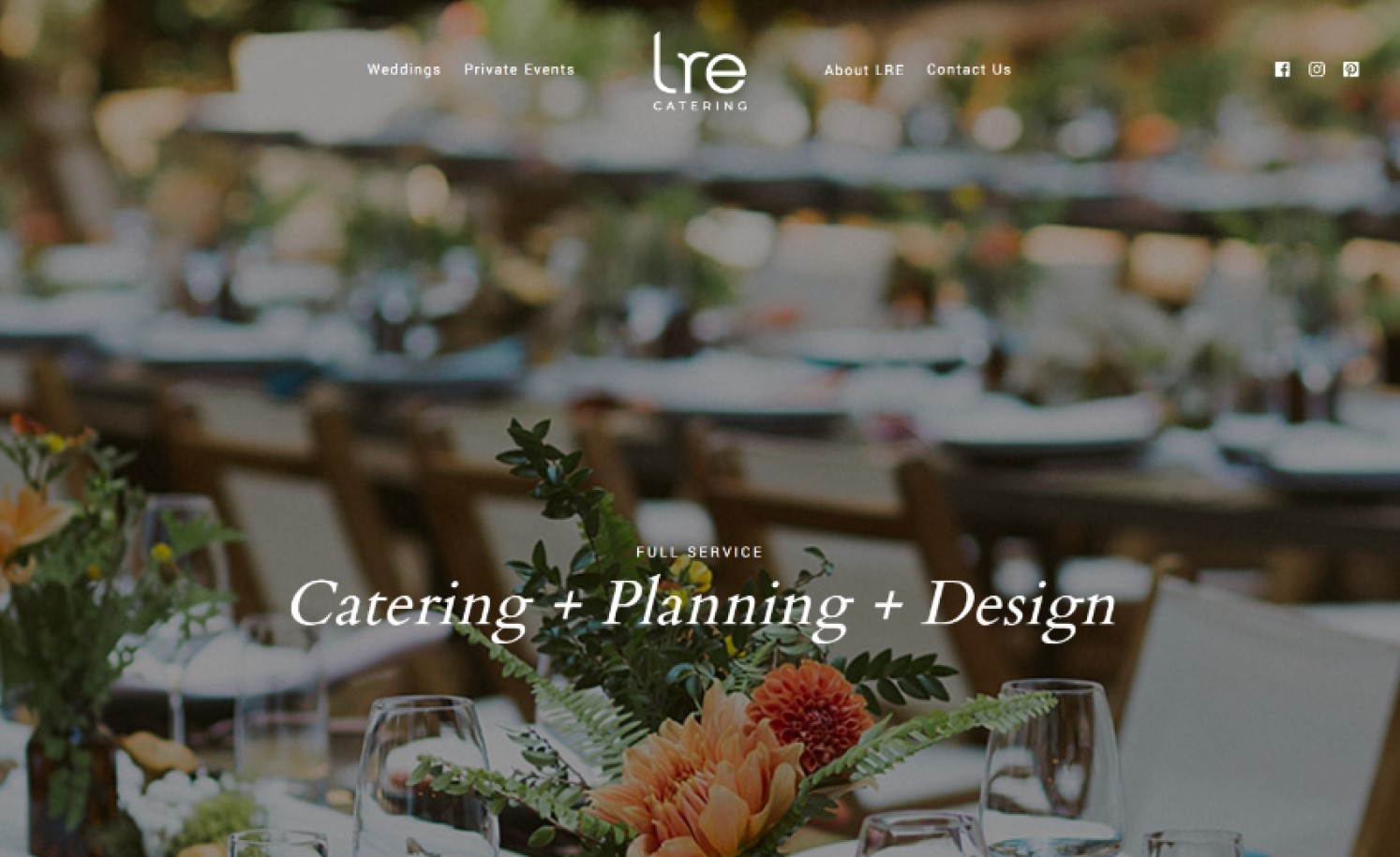 catering company website inspiration