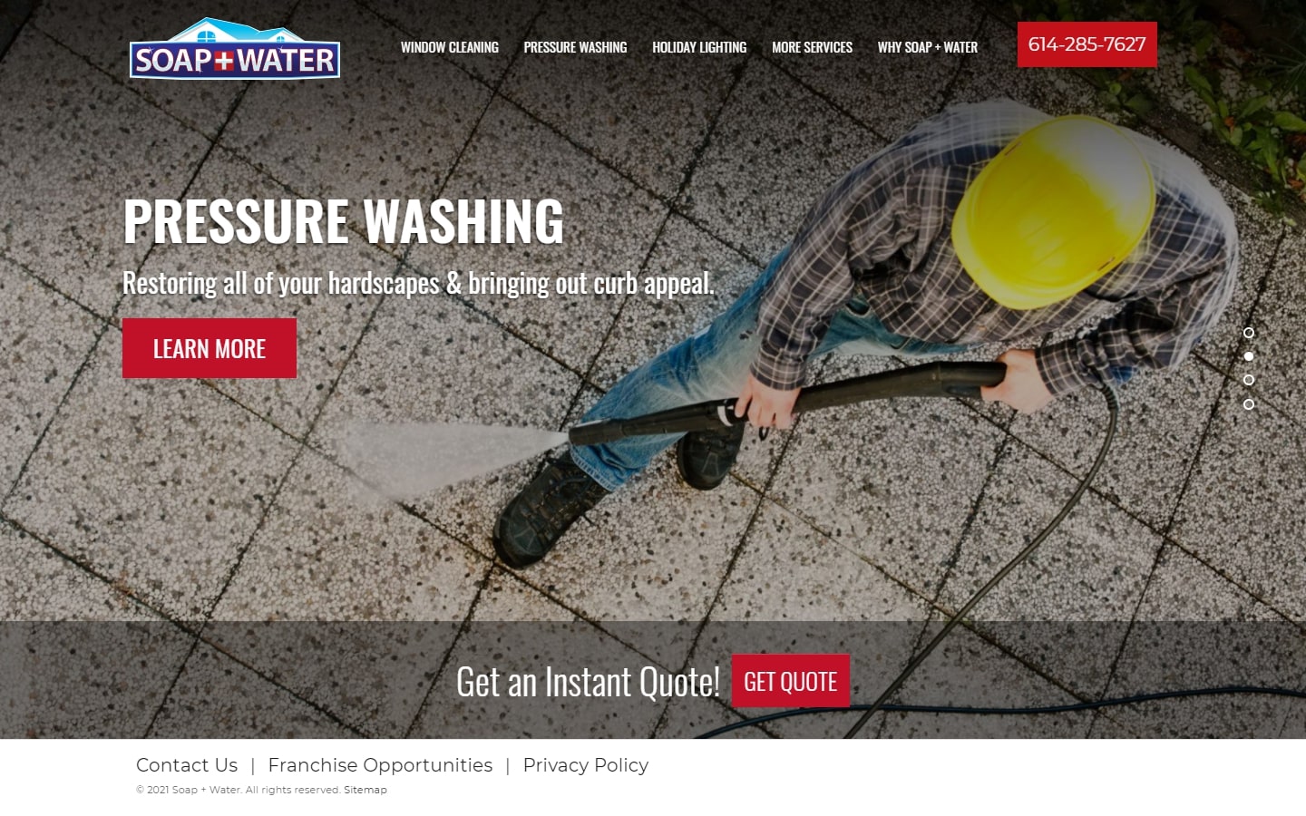 cleaning services website design