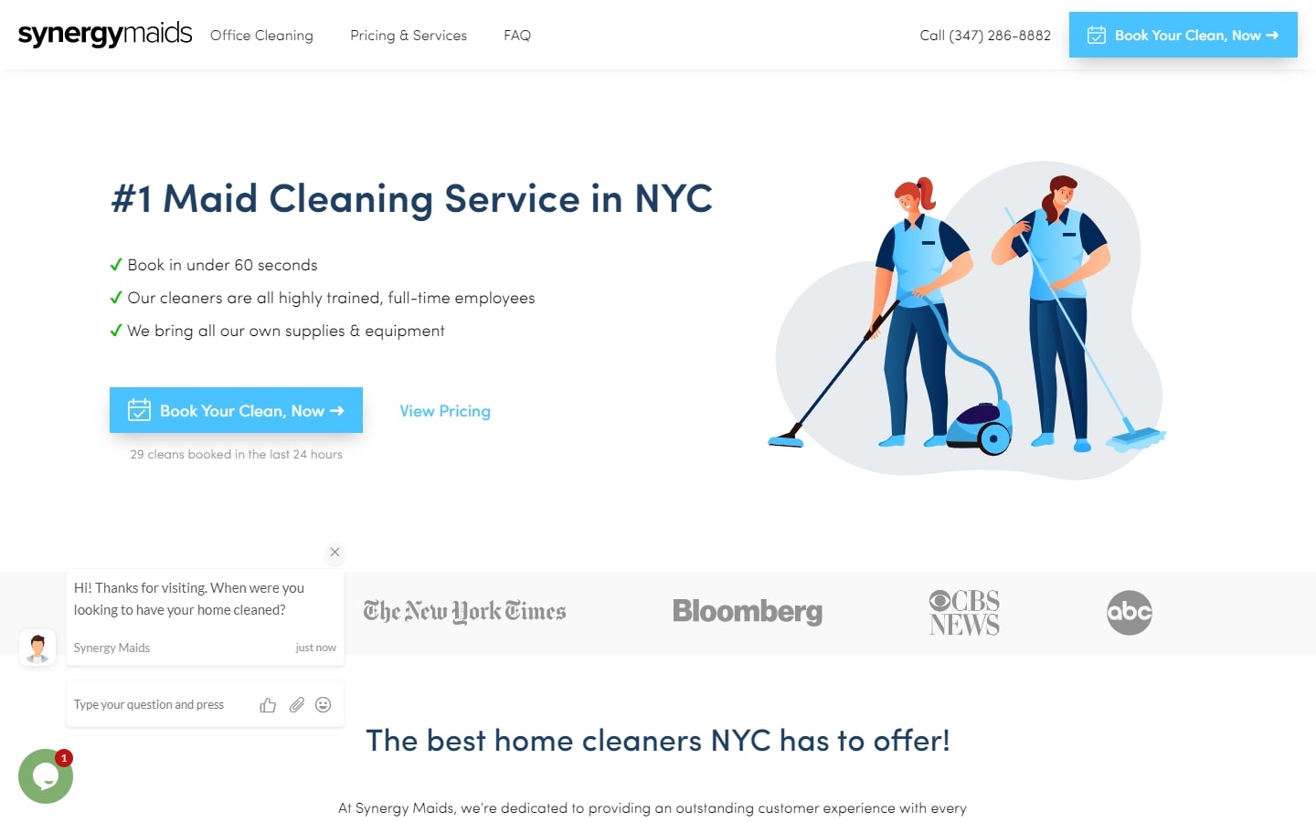 cleaning service website