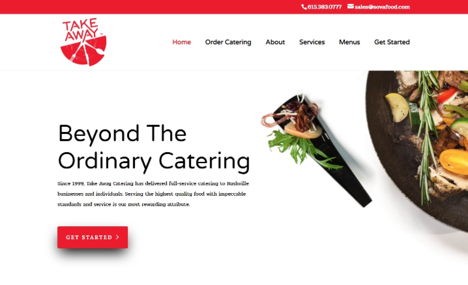 Take Away Catering site