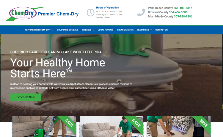 Top Website design for Carpet Cleaning