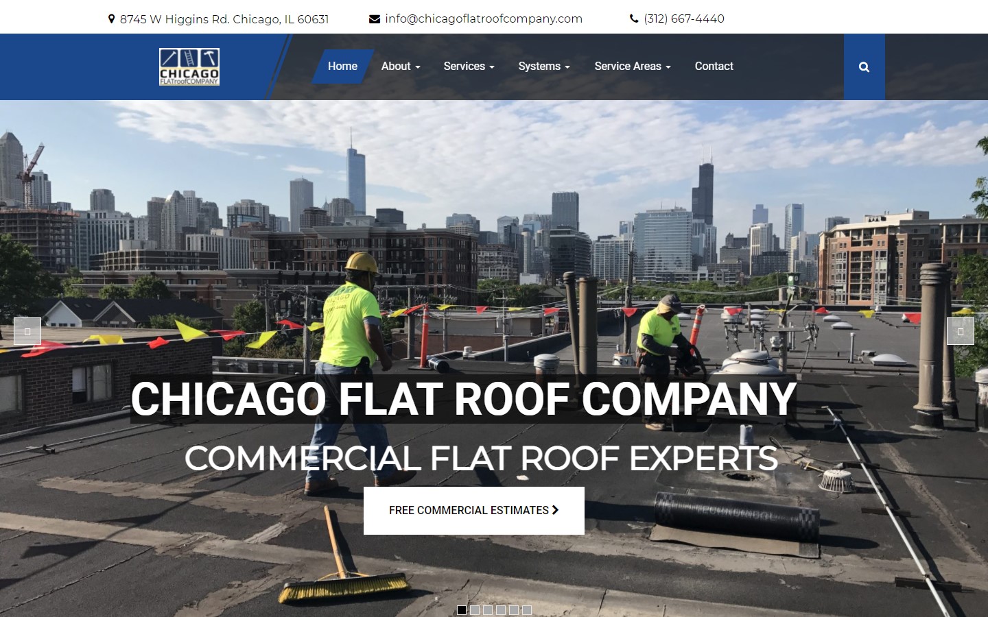 top roofing website design
