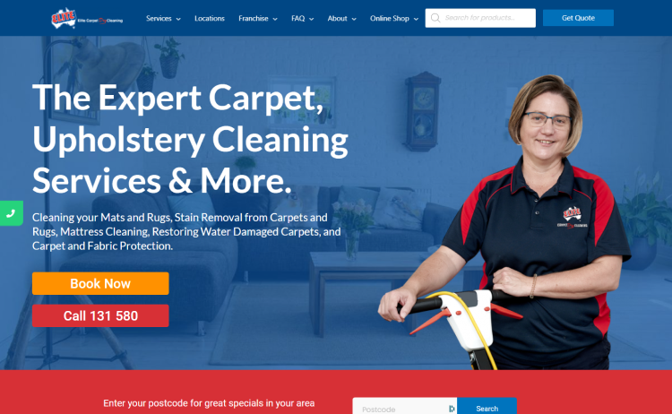 Elite Carpet Dry Cleaning website
