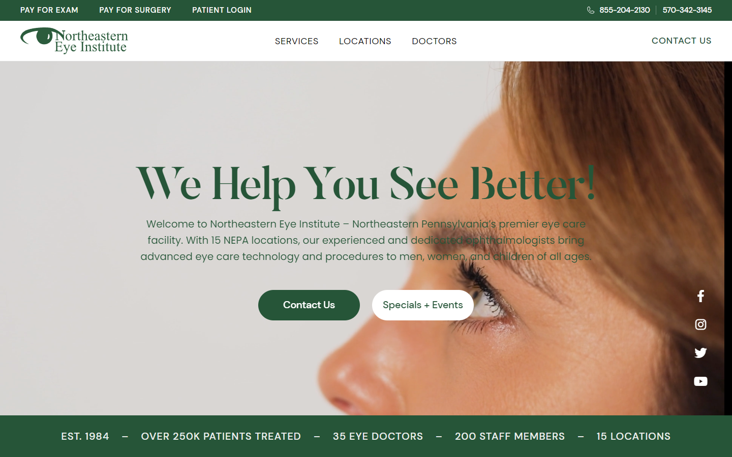 Amazing Optometry Website design