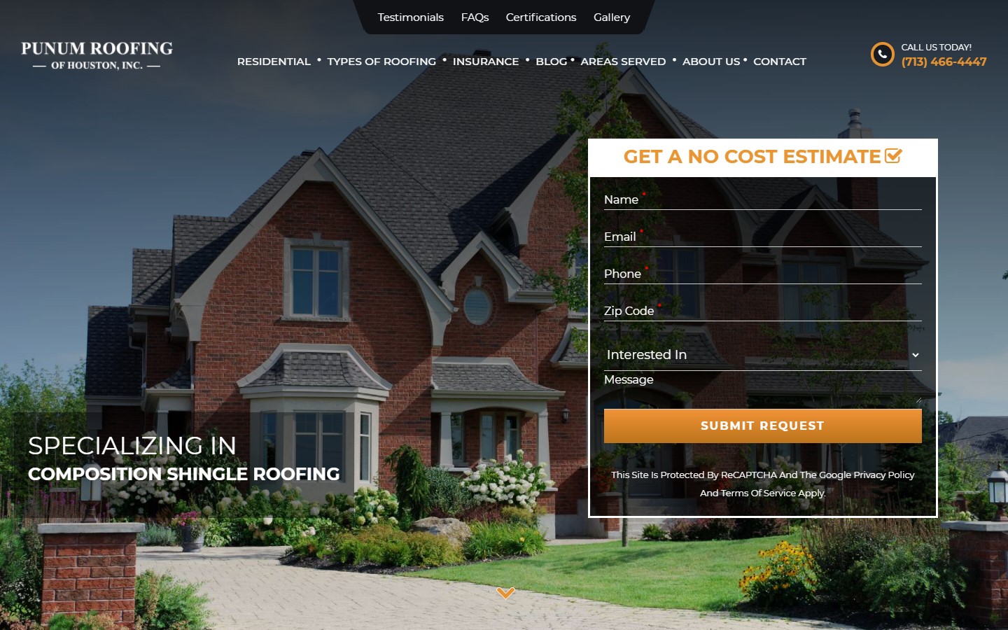 roofing company websites