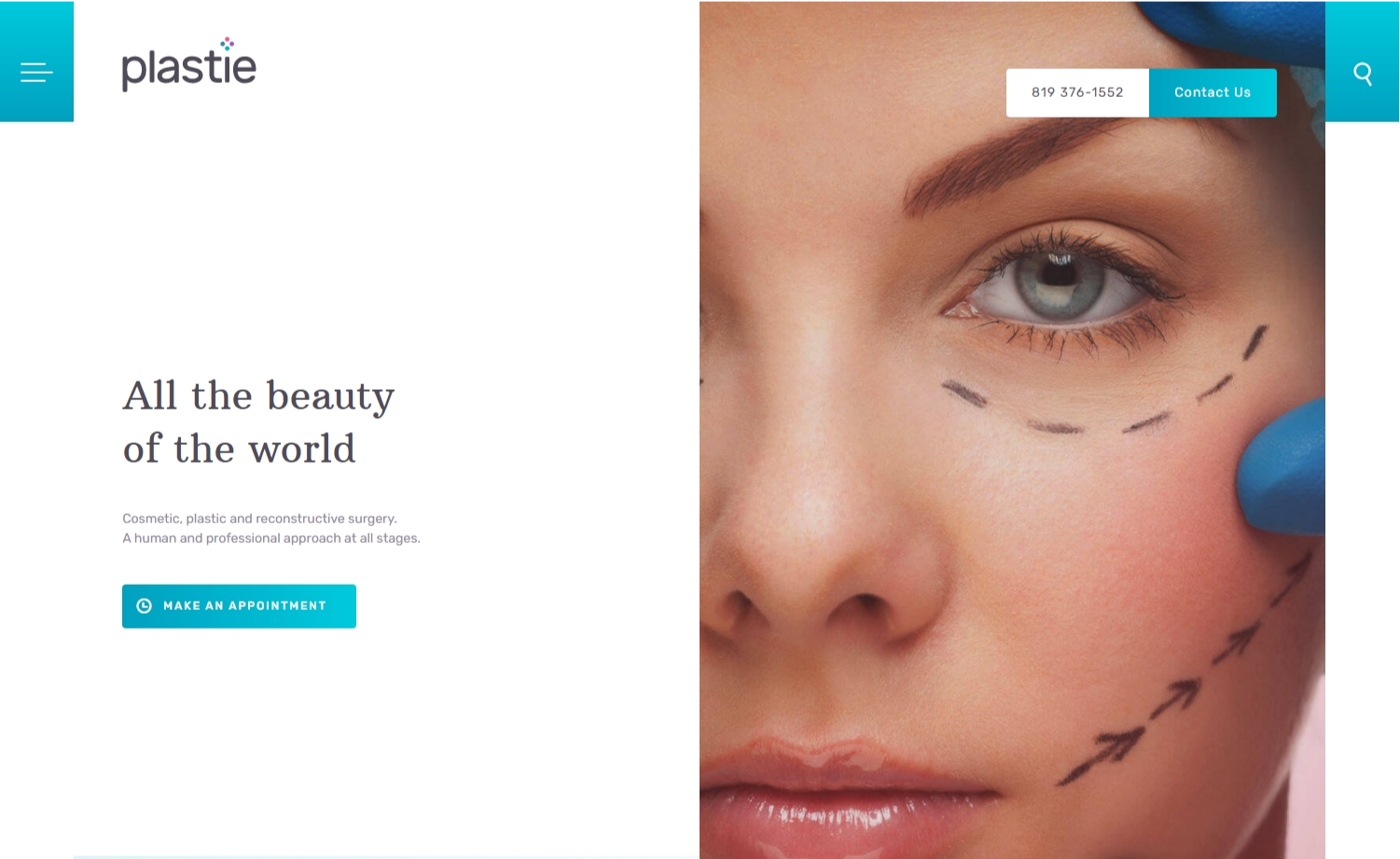 Plastic Surgery Website for Inspiration