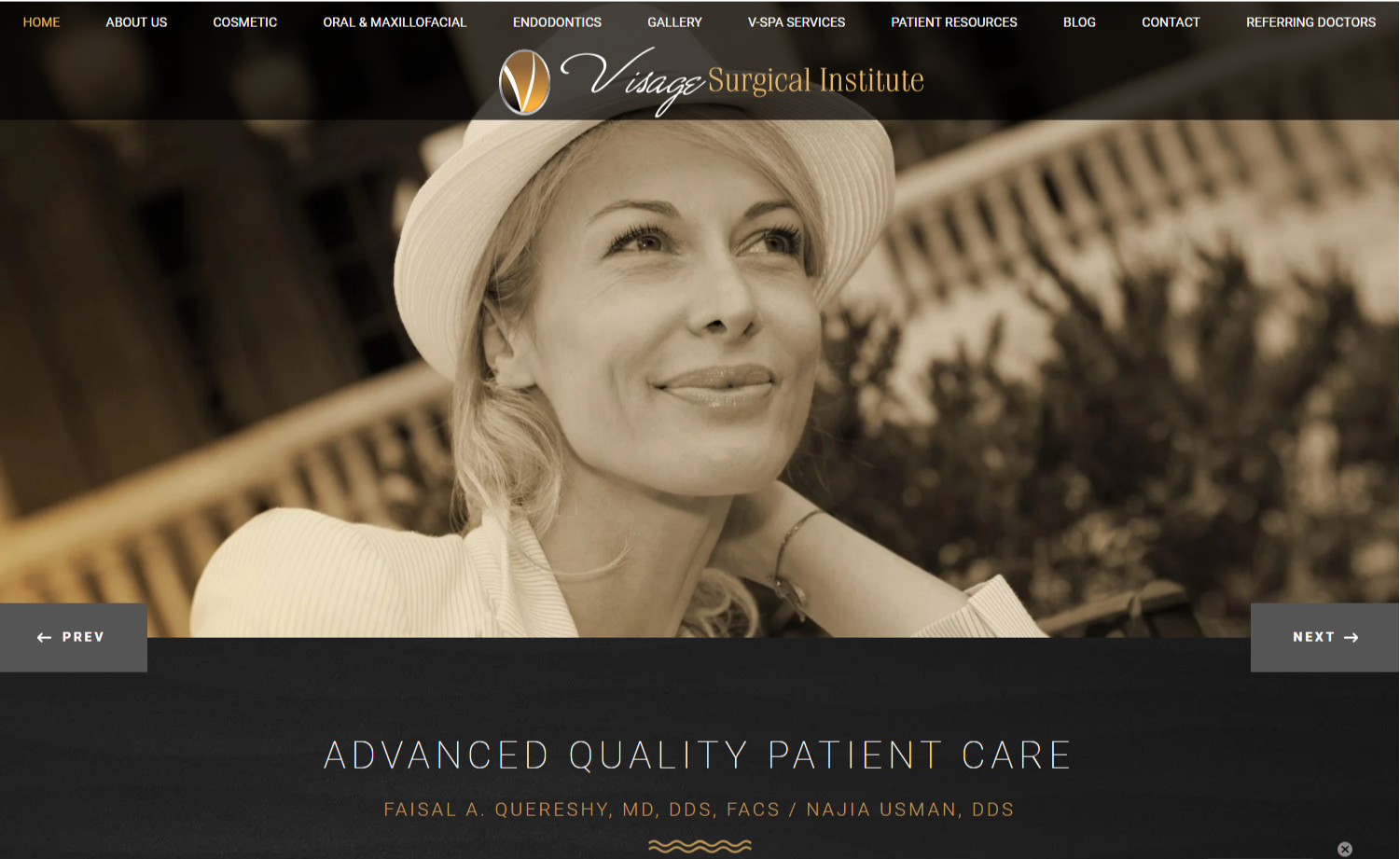 visually appealing surgeon Website