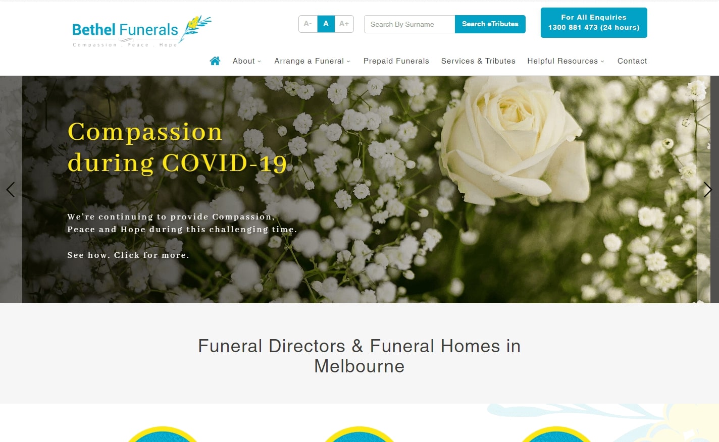 Funeral homes website Design