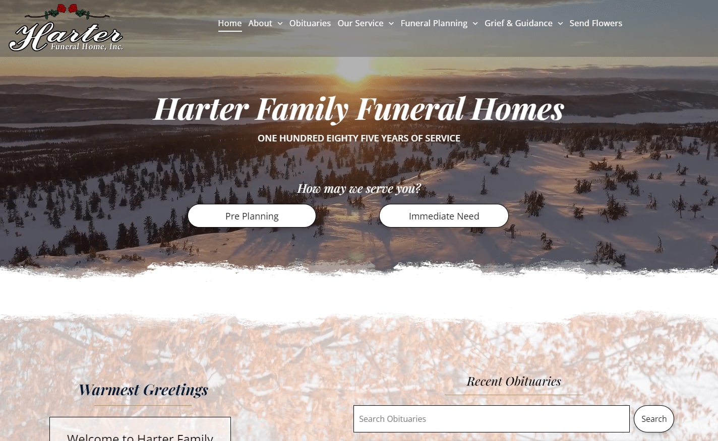Website for Funerals