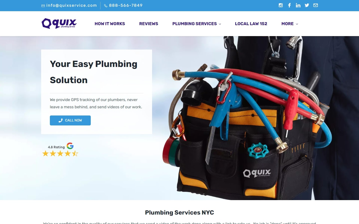 Plumbing Solutions Website Design