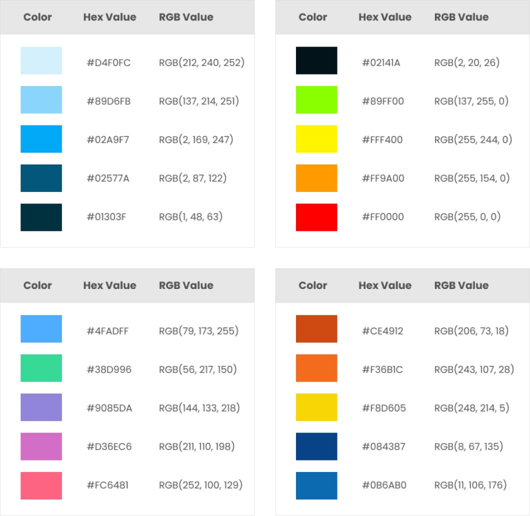 color schemes for brands