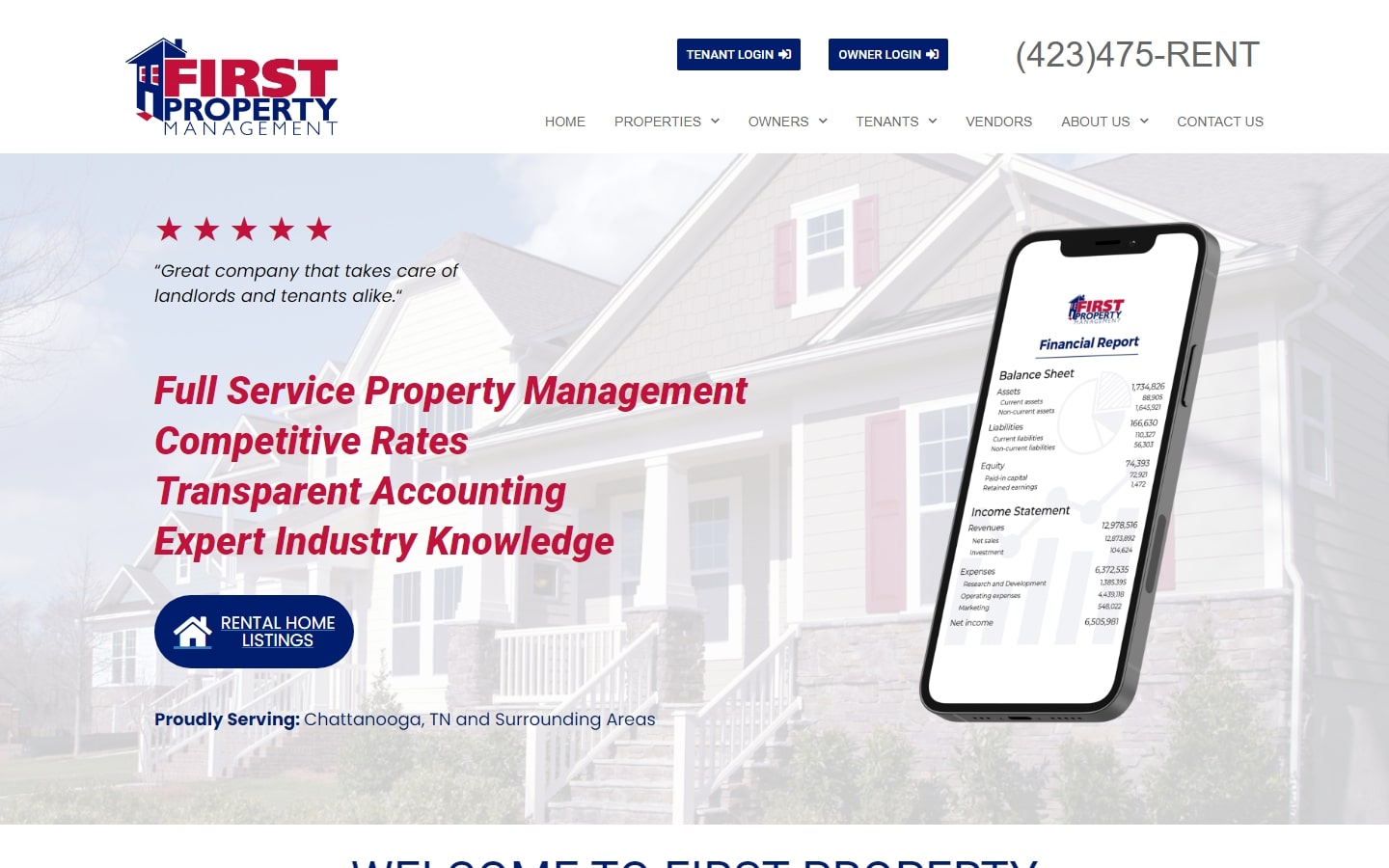 property management websites design